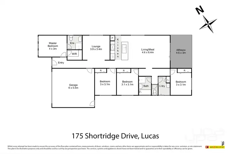 Floorplan of Homely house listing, 175 Shortridge Drive, Lucas VIC 3350