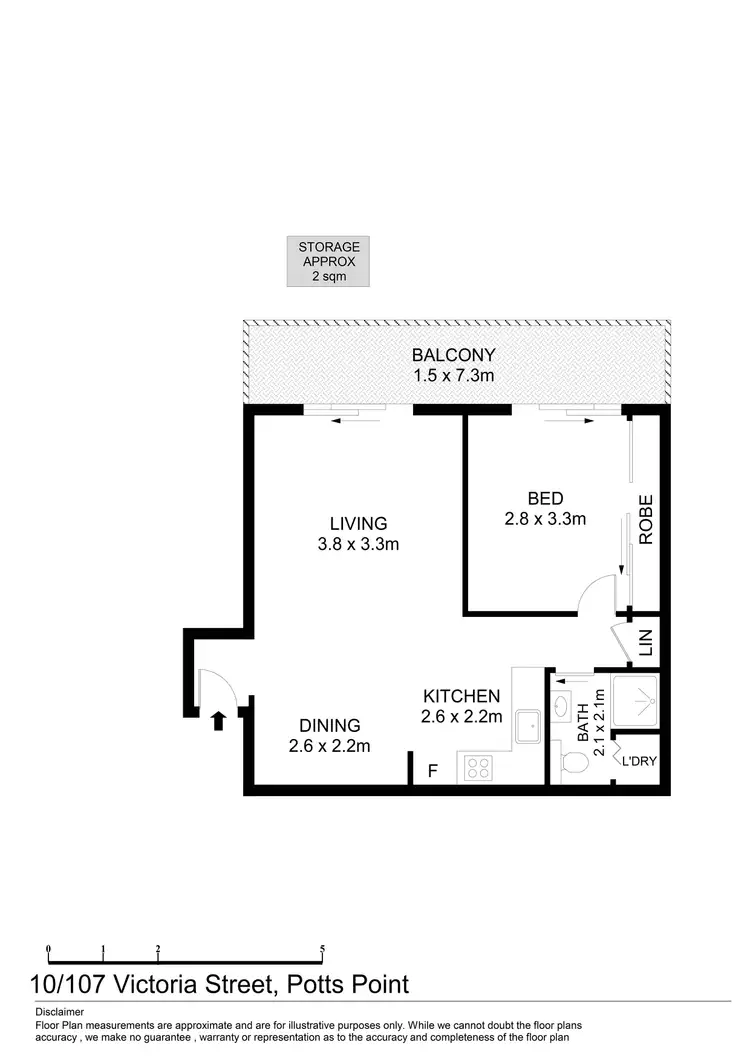 Floorplan of Homely apartment listing, 10/107 Victoria Street, Potts Point NSW 2011