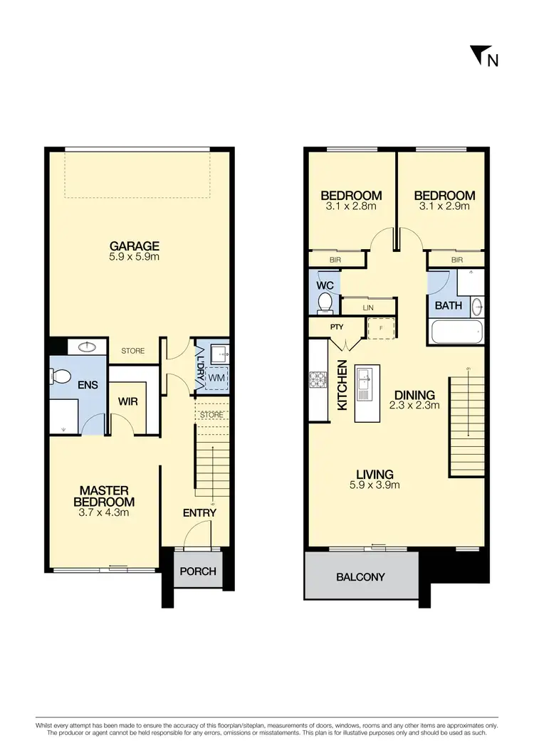 Floorplan of Homely townhouse listing, 2/8 The Crossing, Caroline Springs VIC 3023
