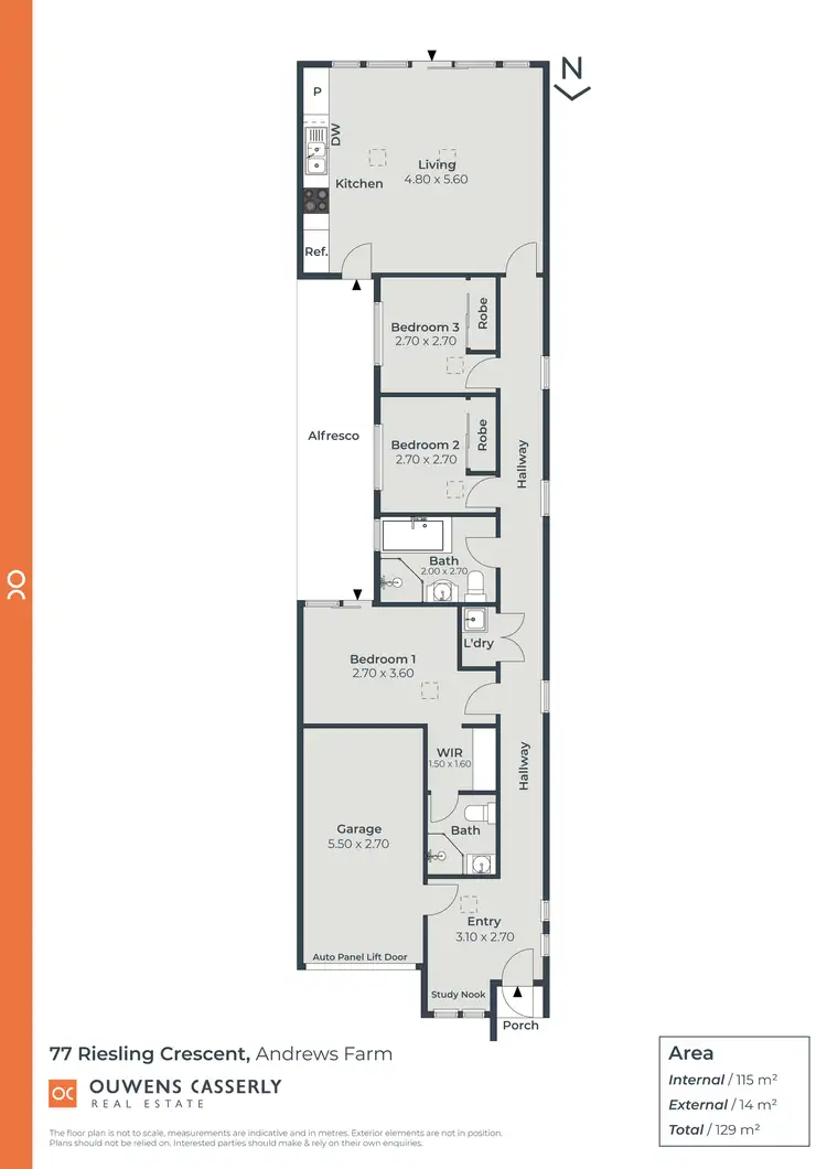 Floorplan of Homely house listing, 77 Riesling Crescent, Andrews Farm SA 5114