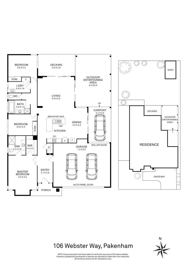 Floorplan of Homely house listing, 106 Webster Way, Pakenham VIC 3810
