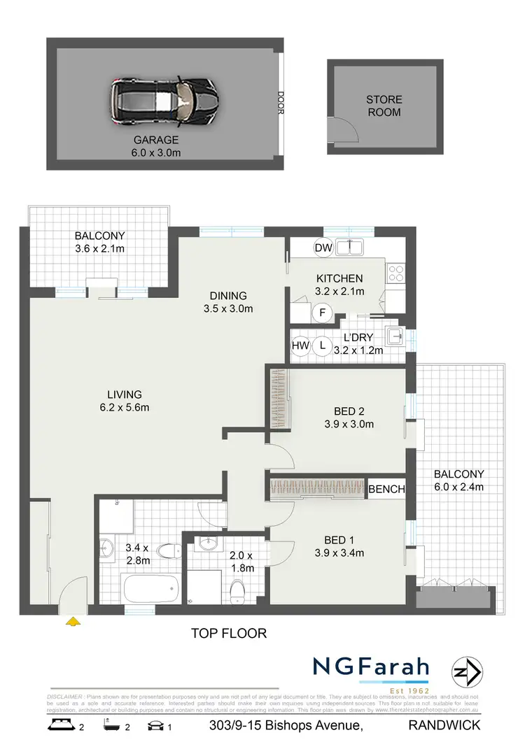 Floorplan of Homely apartment listing, 303/9-15 Bishops Avenue, Randwick NSW 2031