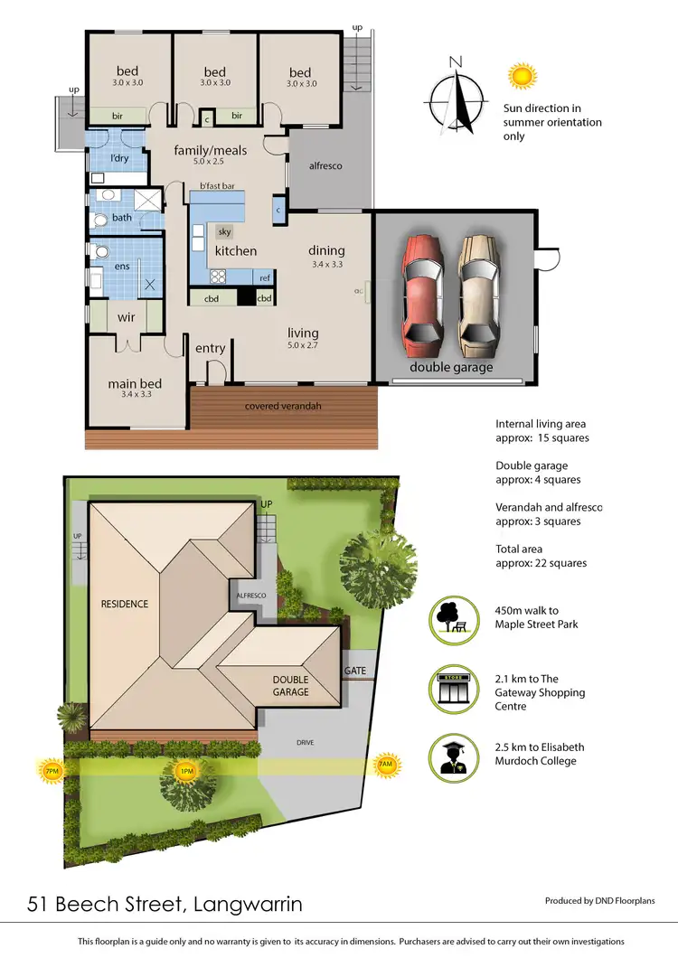 Floorplan of Homely house listing, 51 Beech Street, Langwarrin VIC 3910
