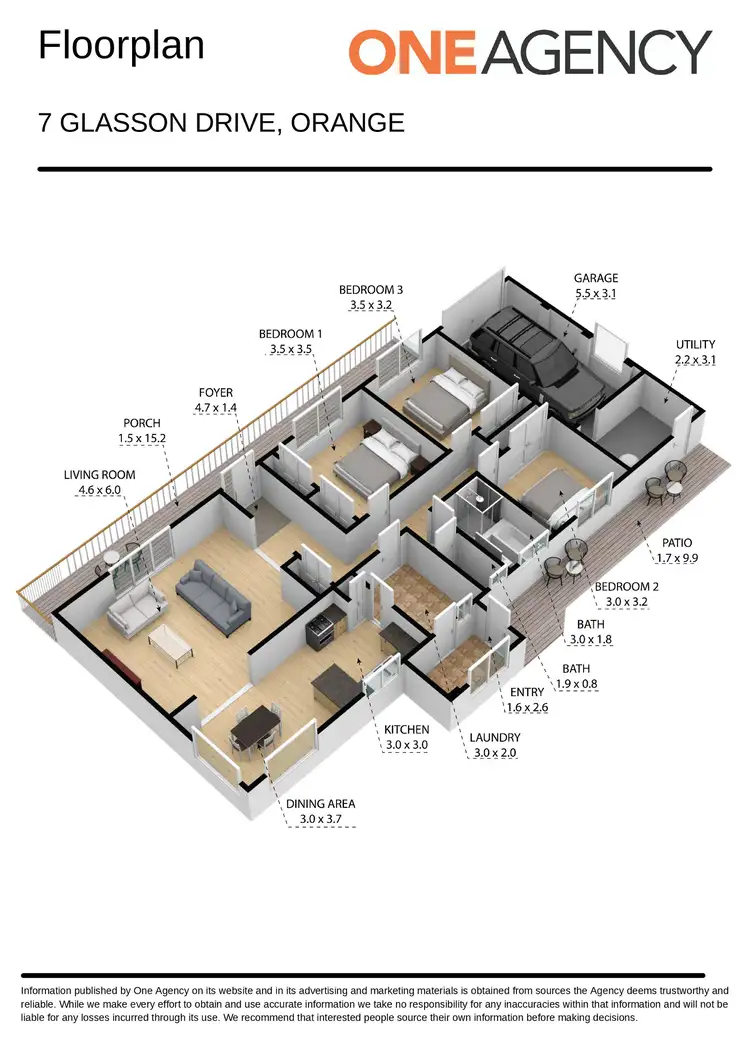 Floorplan of Homely house listing, 7 Glasson Drive, Orange NSW 2800