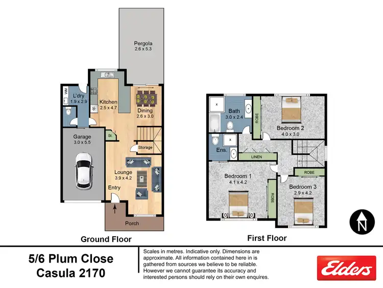 Floorplan of Homely townhouse listing, 5/6 Plum Close, Casula NSW 2170