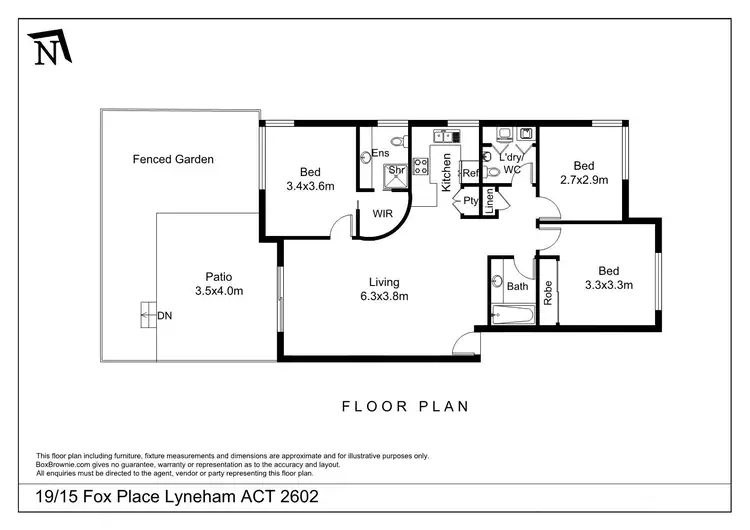 Floorplan of Homely apartment listing, 19/15 Fox Place, Lyneham ACT 2602