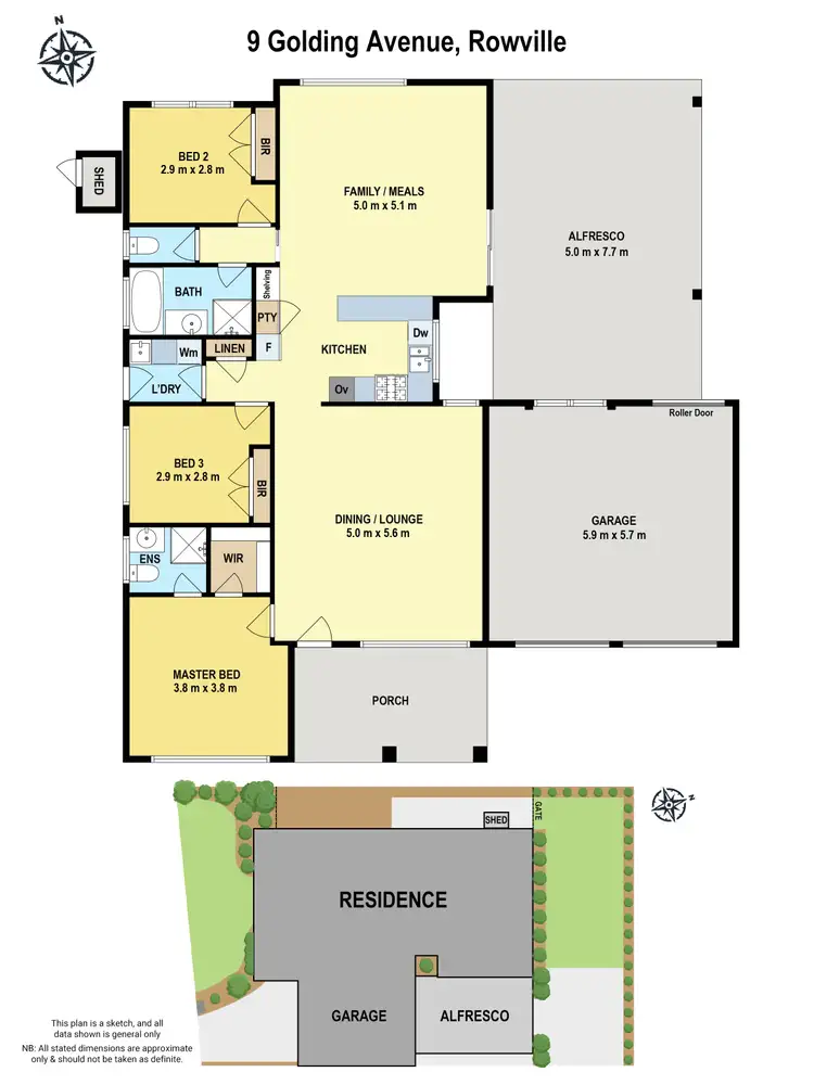 Floorplan of Homely house listing, 9 Golding Avenue, Rowville VIC 3178