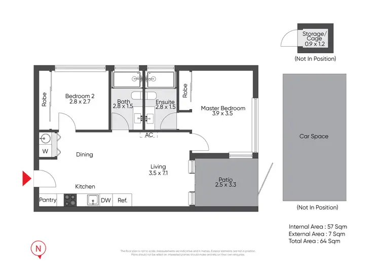 Floorplan of Homely apartment listing, 2/1 Griffiths Street, Reservoir VIC 3073