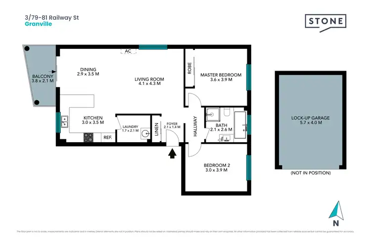 Floorplan of Homely apartment listing, 3/79-81 Railway Street, Granville NSW 2142