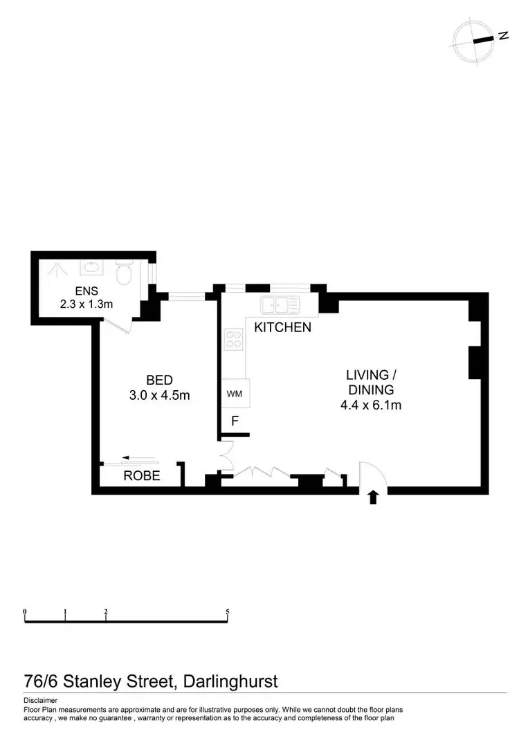 Floorplan of Homely apartment listing, 76/6 Stanley Street, Darlinghurst NSW 2010