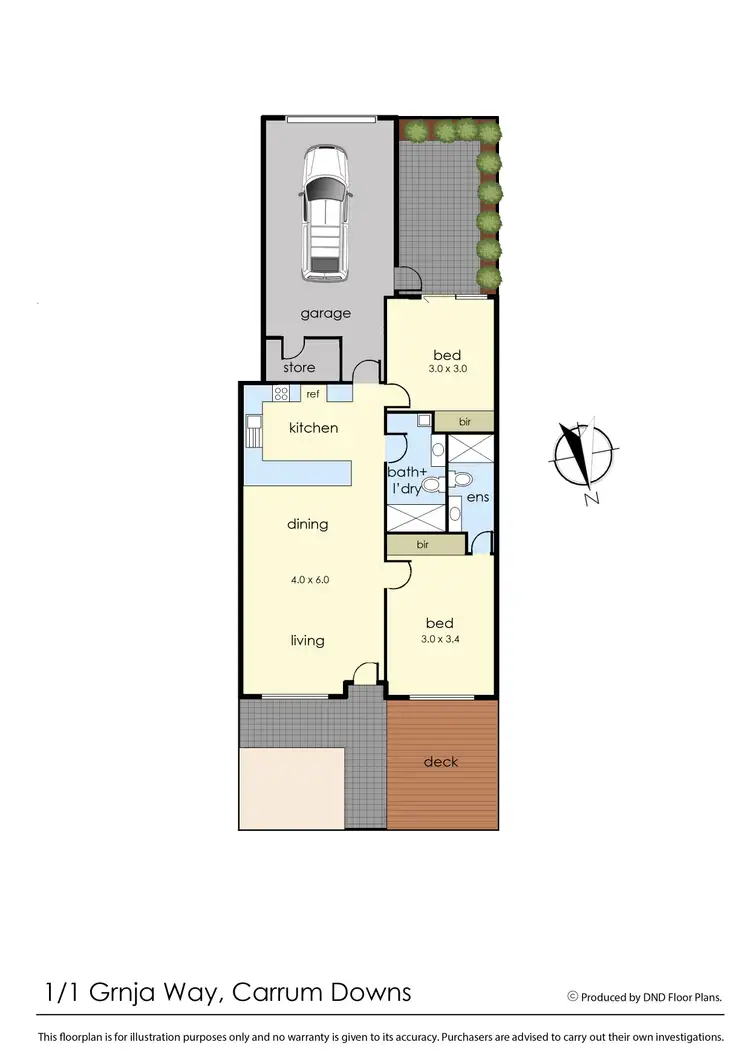 Floorplan of Homely unit listing, 1/1 Grnja Way, Carrum Downs VIC 3201