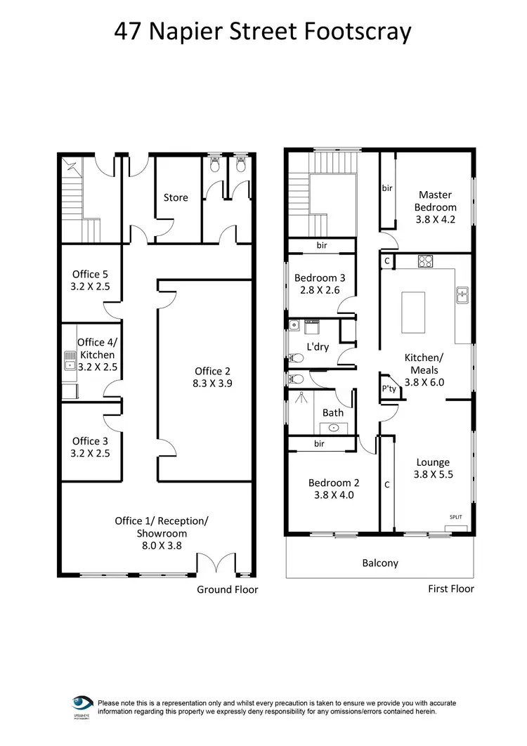 Floorplan of Homely house listing, 45-47 Napier Street, Footscray VIC 3011
