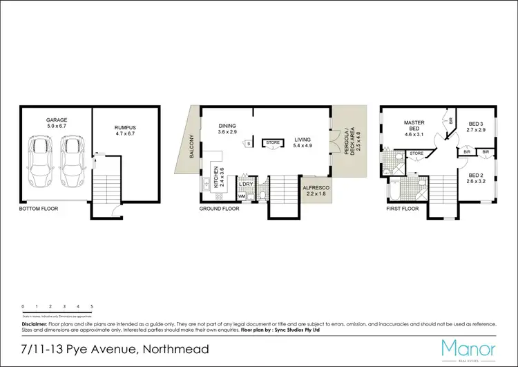 Floorplan of Homely townhouse listing, 7/11-13 Pye Avenue, Northmead NSW 2152