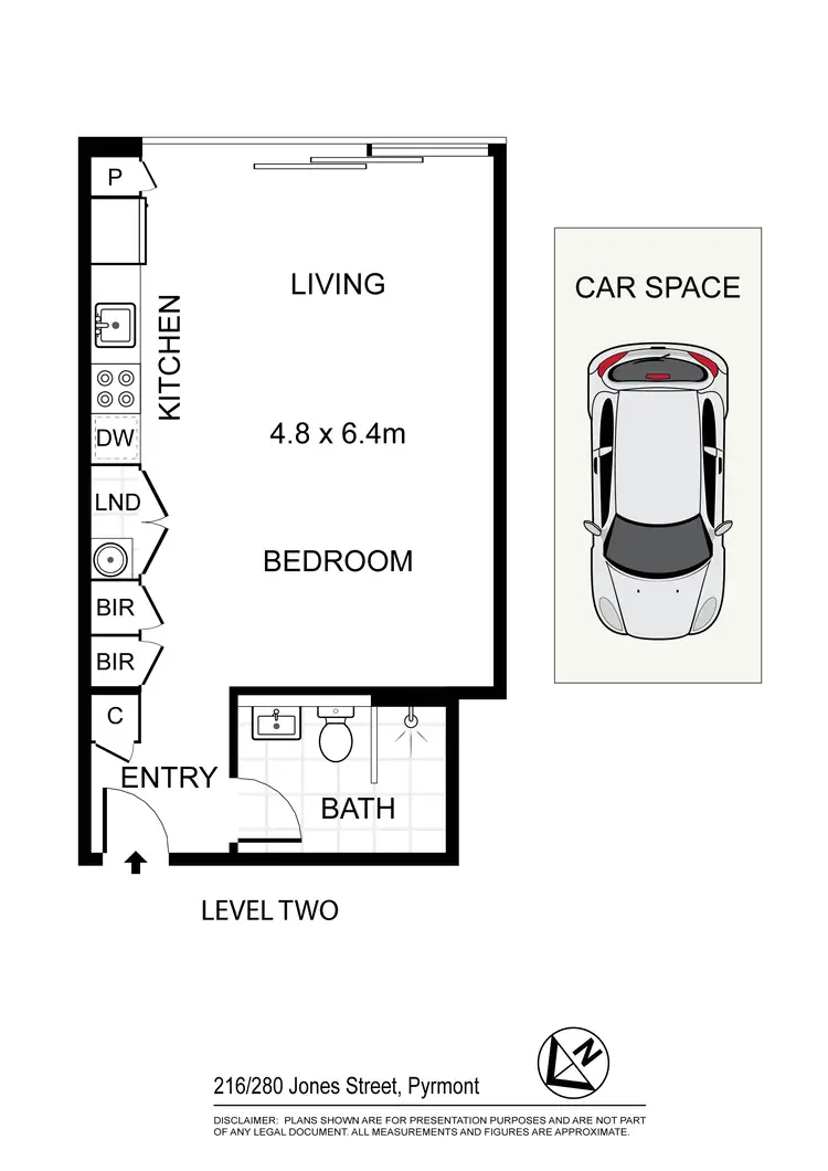 Floorplan of Homely studio listing, 216/280 Jones Street, Pyrmont NSW 2009