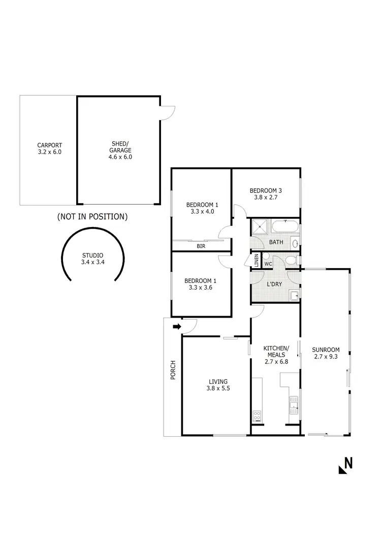 Floorplan of Homely house listing, 1 Praed Street, Eaglehawk VIC 3556