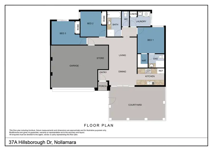 Floorplan of Homely villa listing, 37A Hillsborough Drive, Nollamara WA 6061