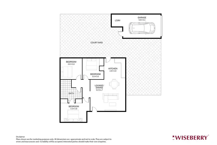 Floorplan of Homely semi-detached listing, 1/21 Fay Street, Lake Munmorah NSW 2259