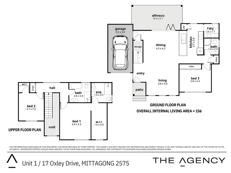 Floorplan of Homely townhouse listing, 1/17 Oxley Drive, Mittagong NSW 2575