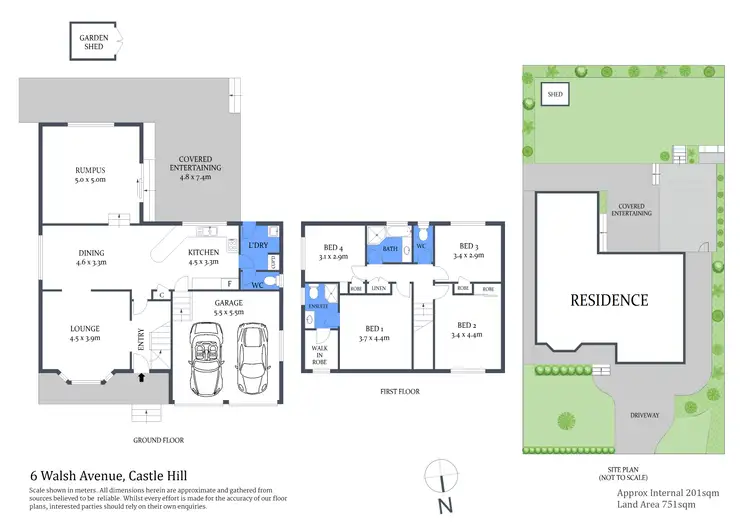 Floorplan of Homely house listing, 6 Walsh Avenue, Castle Hill NSW 2154