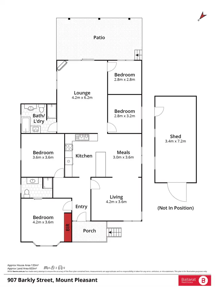 Floorplan of Homely house listing, 907 Barkly Street, Mount Pleasant VIC 3350