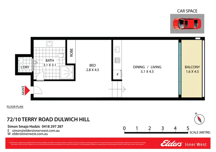 Floorplan of Homely studio listing, 72/10 Terry Road, Dulwich Hill NSW 2203