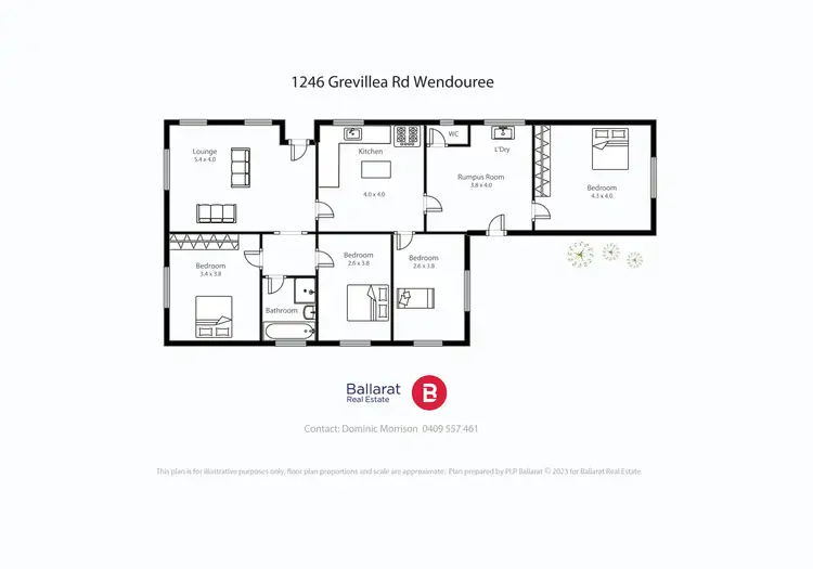 Floorplan of Homely house listing, 1246 Grevillea Road, Wendouree VIC 3355