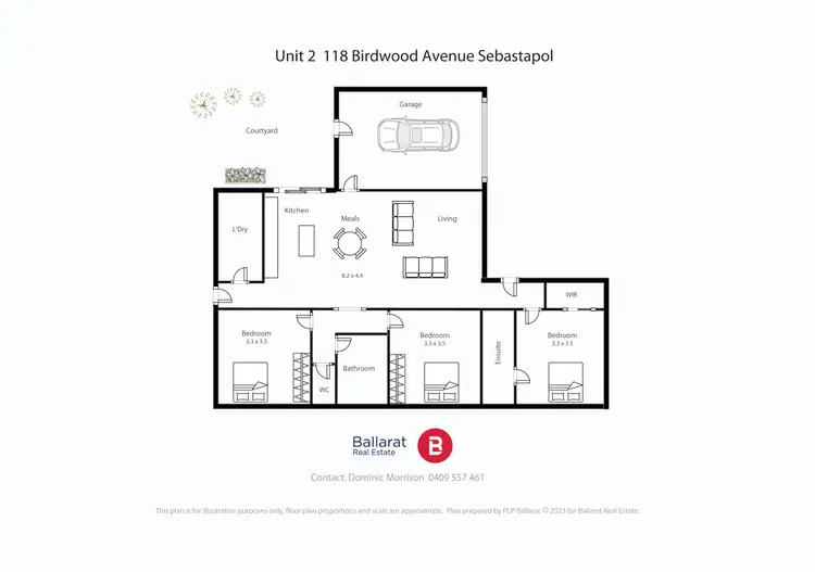 Floorplan of Homely townhouse listing, 2/118 Birdwood Avenue, Sebastopol VIC 3356