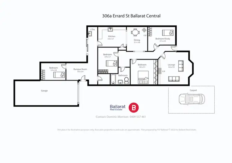 Floorplan of Homely house listing, 306A Errard Street South, Ballarat Central VIC 3350
