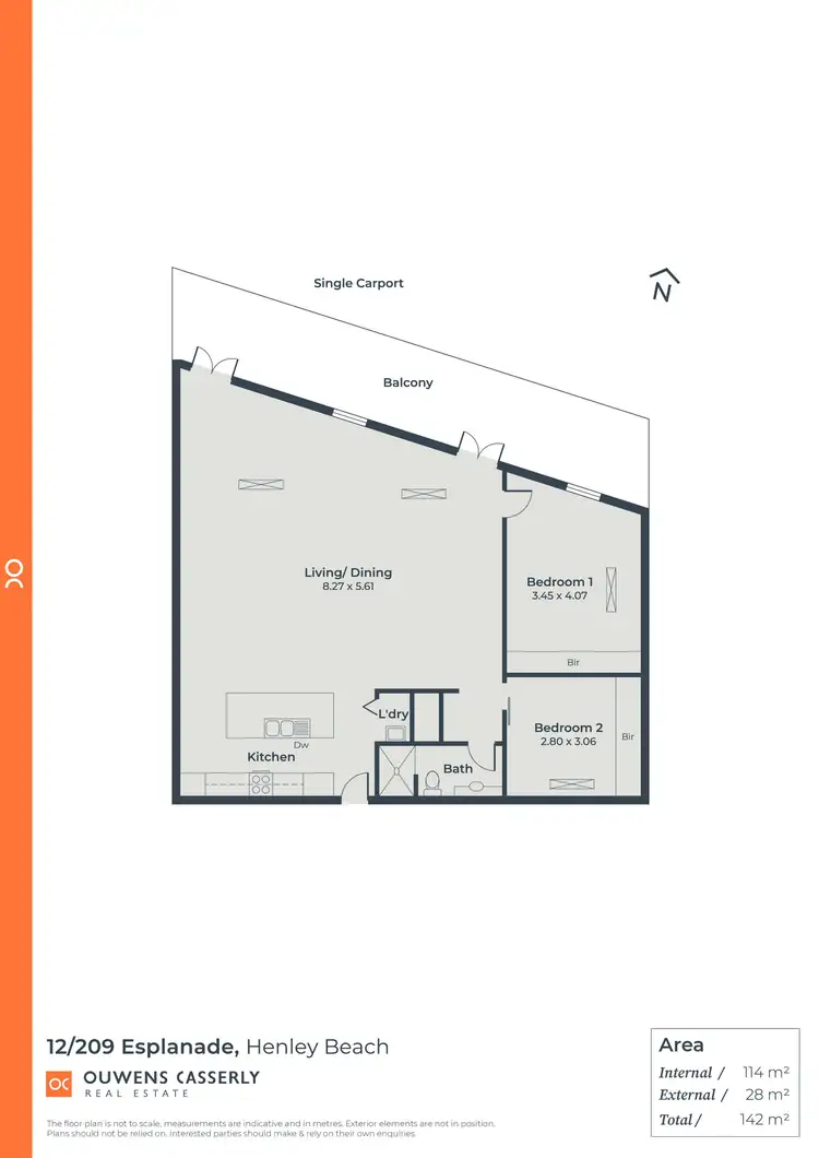 Floorplan of Homely apartment listing, 12/209 Esplanade, Henley Beach SA 5022
