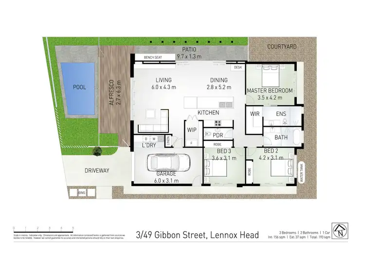 Floorplan of Homely house listing, 3/49 Gibbon Street, Lennox Head NSW 2478