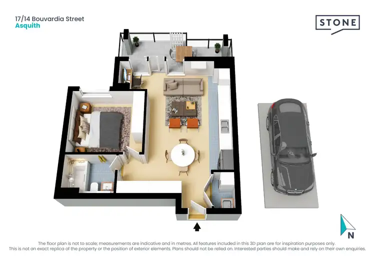 Floorplan of Homely apartment listing, 17/14 Bouvardia Street, Asquith NSW 2077