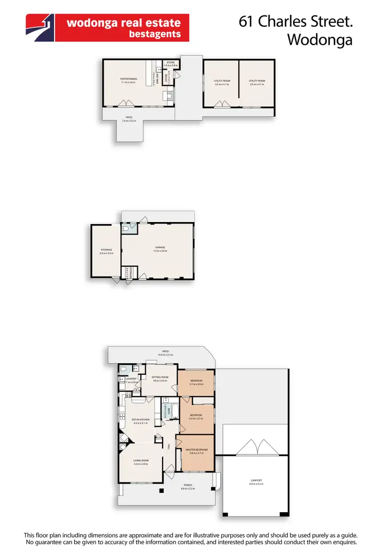 Floorplan of Homely house listing, 61 Charles Street, Wodonga VIC 3690