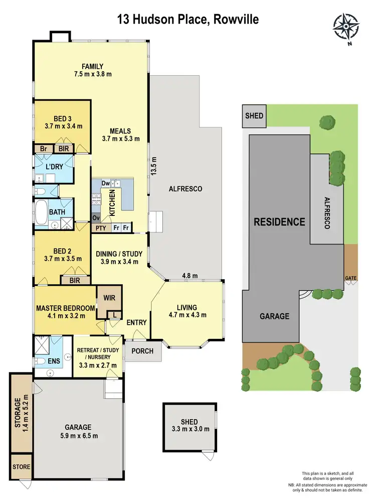 Floorplan of Homely house listing, 13 Hudson Place, Rowville VIC 3178