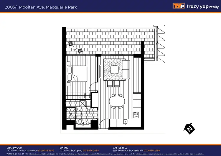 Floorplan of Homely apartment listing, 2005/1 Mooltan Avenue, Macquarie Park NSW 2113