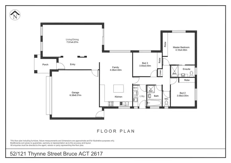 Floorplan of Homely townhouse listing, 52/121 Thynne Street, Bruce ACT 2617
