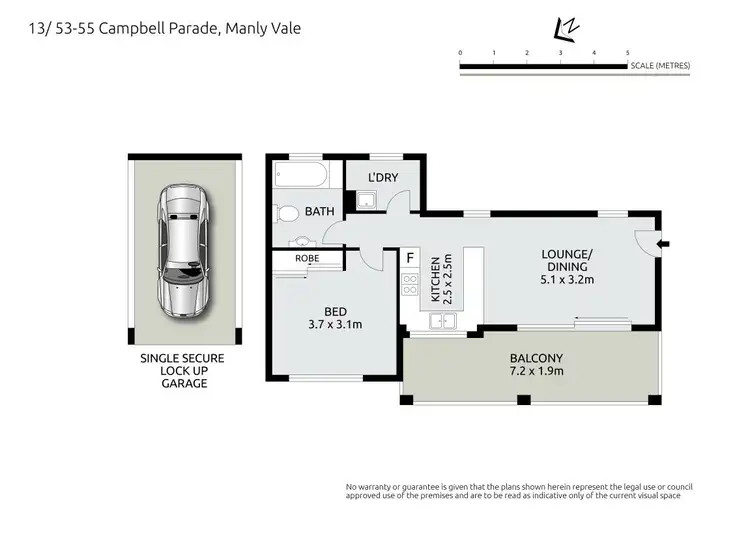 Floorplan of Homely apartment listing, 13/53-55 Campbell Parade, Manly Vale NSW 2093