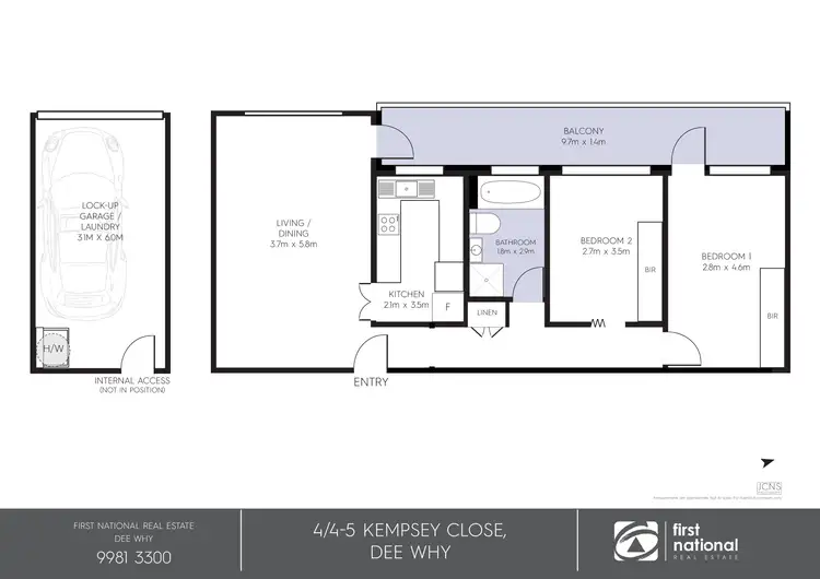 Floorplan of Homely apartment listing, 4/4-5 Kempsey Close, Dee Why NSW 2099