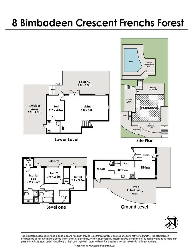 Floorplan of Homely house listing, 8 Bimbadeen Crescent, Frenchs Forest NSW 2086