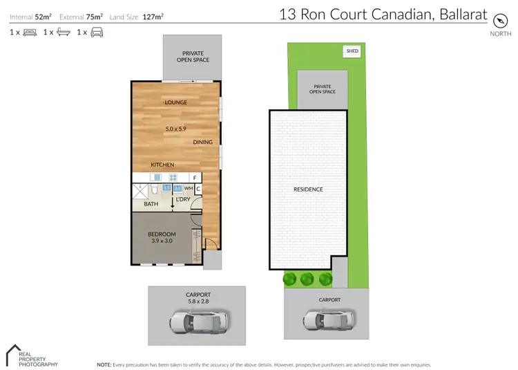 Floorplan of Homely unit listing, 13 Ron Court, Canadian VIC 3350