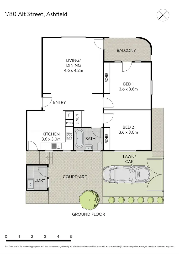 Floorplan of Homely unit listing, 1/80 Alt Street, Ashfield NSW 2131