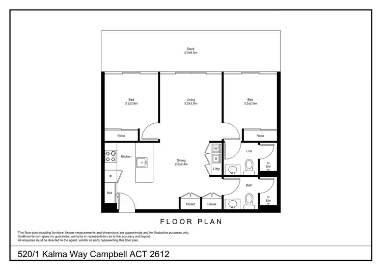 Floorplan of Homely apartment listing, 520/1 Kalma Way, Campbell ACT 2612