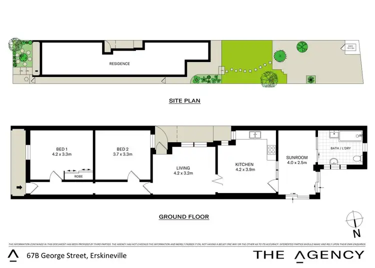 Floorplan of Homely terrace listing, 67B George Street, Erskineville NSW 2043