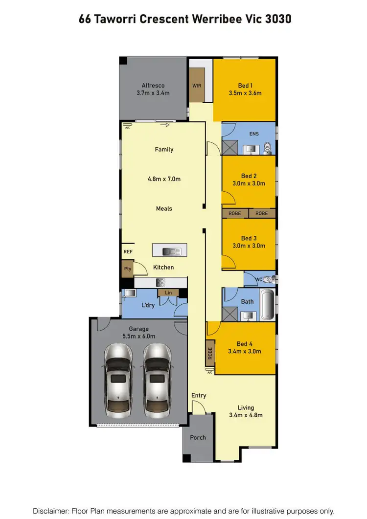 Floorplan of Homely house listing, 66 Taworri Crescent, Werribee VIC 3030