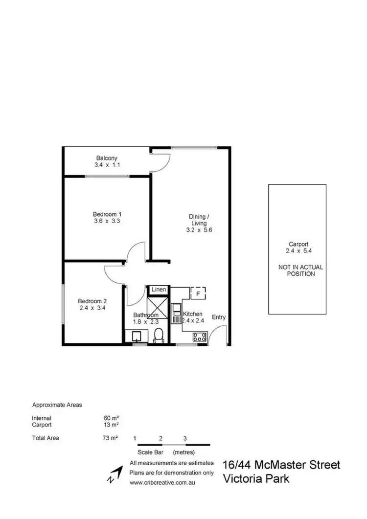 Floorplan of Homely apartment listing, 16/44 McMaster Street, Victoria Park WA 6100