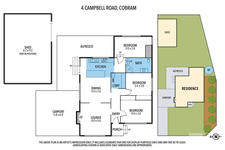 Floorplan of Homely house listing, 4 Campbell Road, Cobram VIC 3644