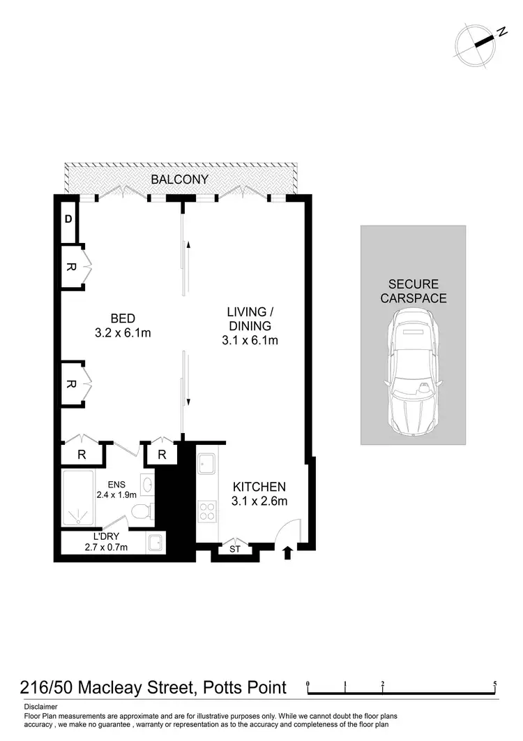 Floorplan of Homely apartment listing, 216/50 Macleay Street, Potts Point NSW 2011