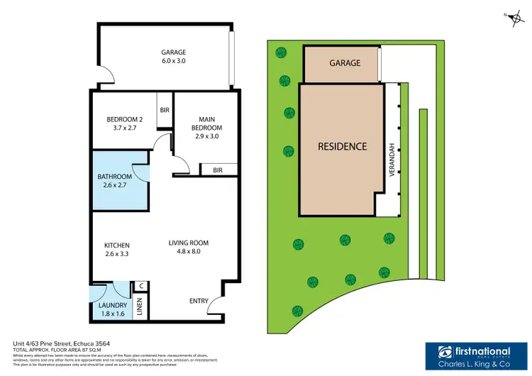 Floorplan of Homely unit listing, 4/63 Pine Street, Echuca VIC 3564