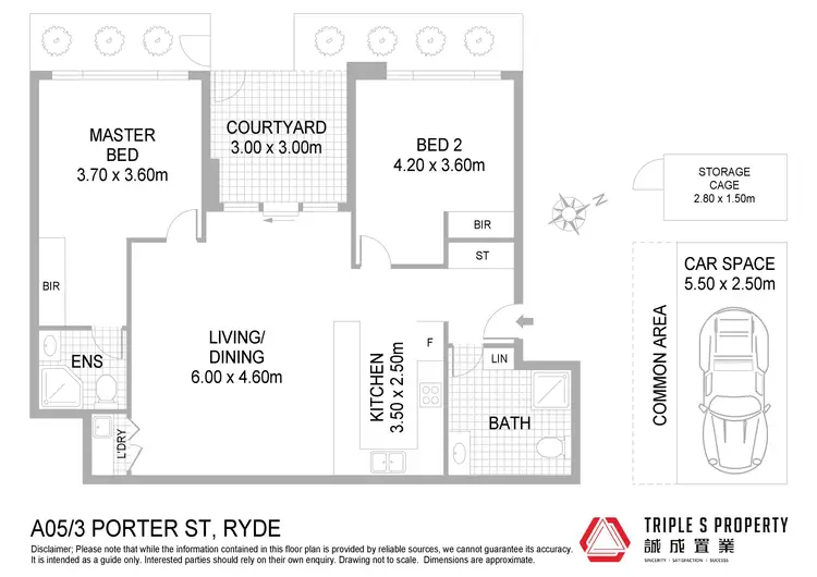 Floorplan of Homely apartment listing, A05/3-5 Porter Street, Ryde NSW 2112