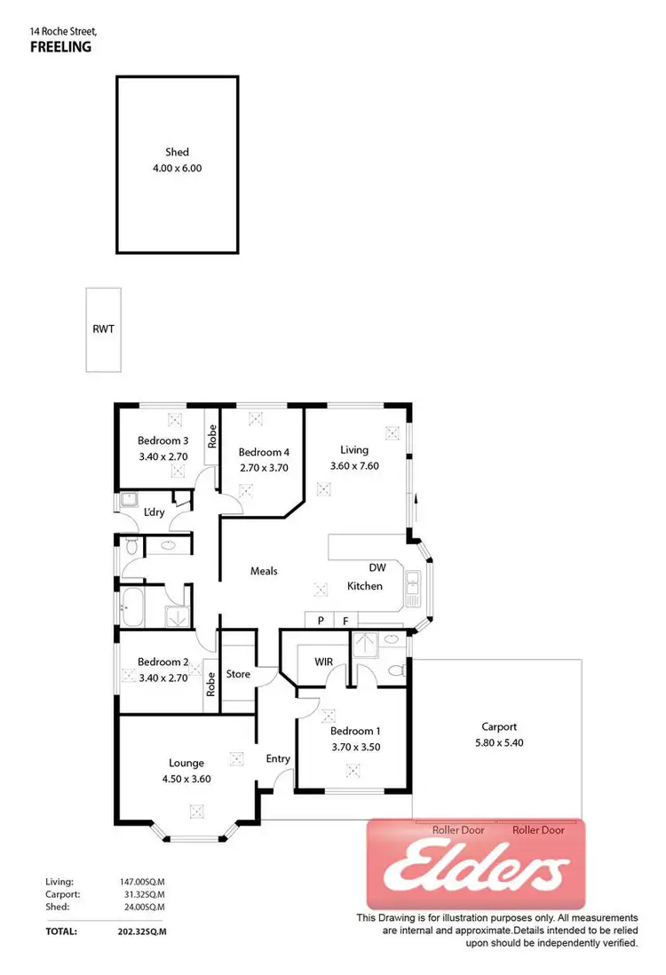 Floorplan of Homely house listing, 14 Roche Street, Freeling SA 5372