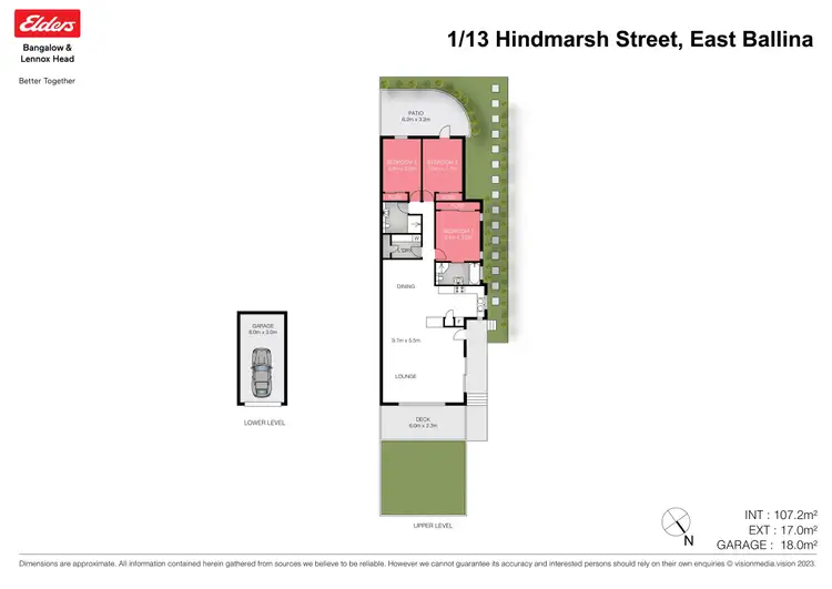 Floorplan of Homely townhouse listing, 1/13 Hindmarsh Street, East Ballina NSW 2478